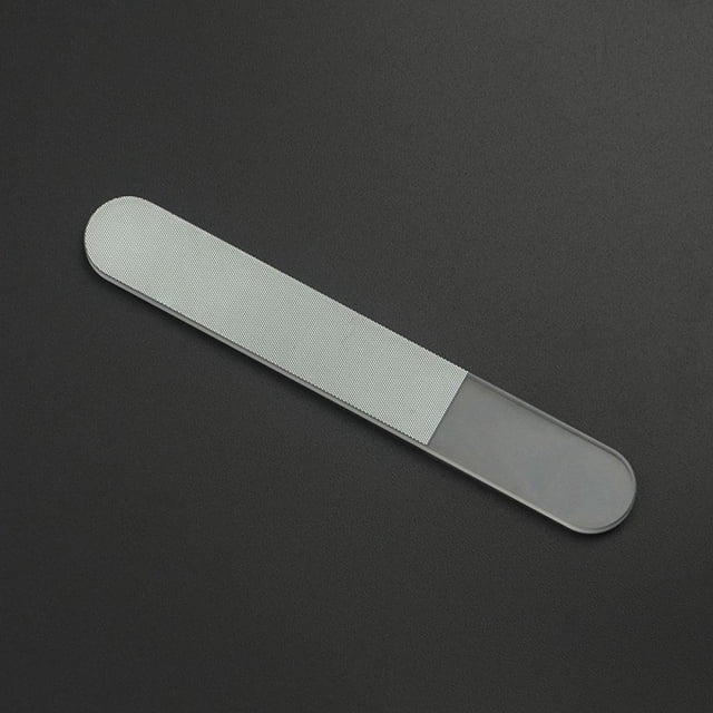 Mini Clear Glass Nano Nail File Rectangle Mani Buffer Polisher