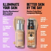 Revlon Illuminance Skin-Caring Liquid Foundation Makeup, Medium Coverage, 305 Medium Sand, 1 fl oz