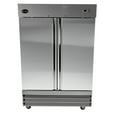 thumbnail image 3 of Heavy Duty Commercial 47 cu ft Solid Stainless Steel Reach-In Refrigerator (2 Door), 3 of 7
