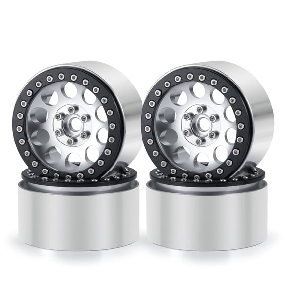 RCLIONS Aluminum Alloy 2.2" Beadlock Spoke Wheels/Rims for 1:10 Crawler Wraith RC Car -Pack of 4