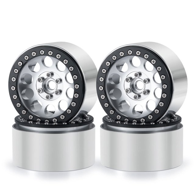 RCLIONS Aluminum Alloy 2.2" Beadlock Spoke Wheels/Rims for 1:10 Crawler Wraith RC Car -Pack of 4