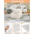 thumbnail image 4 of Comfy 2-in-1 para niños couch: fold-out convertible para niños pequeños sofa to lounger - soft sherpa foam chair gift para girls & boys (beige moon), 4 of 7