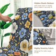 thumbnail image 5 of Yayeee 2 Pack Dining Chair Covers Stretch Parson Chairs Slipcovers Seat Protector, Navy Floral Pattern, 5 of 6
