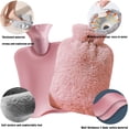 thumbnail image 5 of Bolsa de agua caliente de gran capacidad con cómoda funda de felpa, bolsa de agua caliente, alivia el dolor de cuello y hombros, 2 l, 5 of 5
