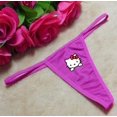 thumbnail image 1 of Tanga con Cinturón fino y estampado de Hello Kitty para mujer, bragas sexys de cintura baja, Bikini transpirable y cómodo, venta al por mayor, 1 of 4