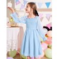 thumbnail image 5 of Arshiner Girl Tulle Dress Winter Long Sleeve Teen Girls Party Casual Dresses, 5 of 6