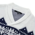 thumbnail image 6 of Yesfashion Men's Christmas Sweaters Holiday Reindeer Snowflakes V Neck Jumpers, 6 of 9
