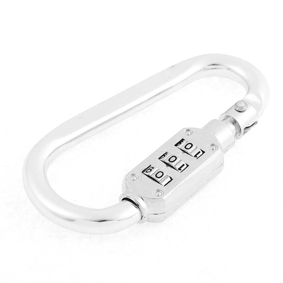 Resettable Lock Combination Password Chain 3 Digit Padlock Carabiners