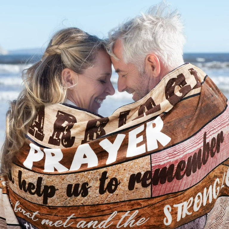 Wedding Gifts for Couples Unique 2022,Marrige Prayer Blanket,Engagement  Gifts for Couples Flannel Throw Blanket 60X 50 