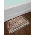 thumbnail image 2 of Rustic Bath Mat, Timber Rustic Door in Wall of An Old Log House Ancient Abandoned Building Entrance Gate, Non-Slip Plush Mat Bathroom Kitchen Laundry Room Decor, 29.5 X 17.5 Inches, Brown, Ambesonne, 2 of 2
