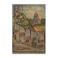 thumbnail image 1 of Idaho, Large Letter Scene, Vintage Postcard Birch Wood Wall Sign (6x9 Rustic Home Decor, Ready to Hang Art), 1 of 3