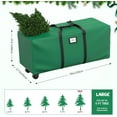 thumbnail image 6 of Large Rolling Tree Storage Bag, Fits Up to 9 ft. Artificial Trees, Xmas Tree Storage Container with Wheels, Easy Transport Durable 600D Oxford Material -Green, 6 of 7