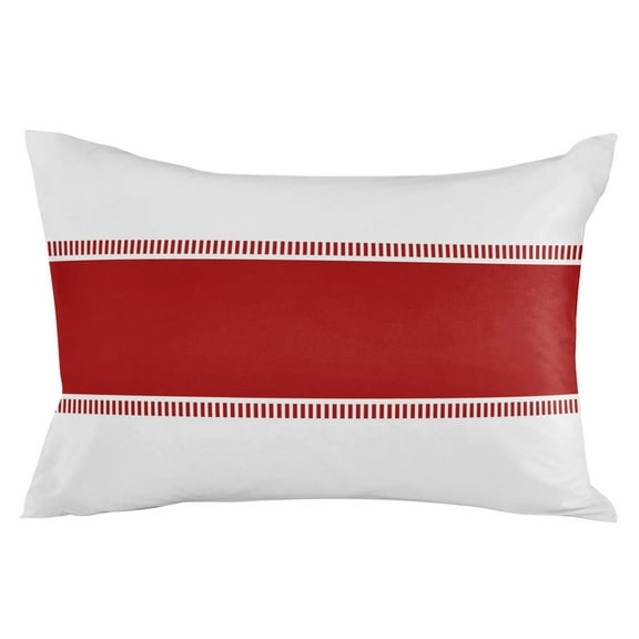Outdoor Waterproof Throw Pillow Covers Set of 2 Red Stripe Decorative Pillowcases Lumbar Outdoor Pillows Cushion Case 20x12 Inch Farmhouse Patio Pillows for Couch Sofa Bed Garden