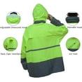 thumbnail image 3 of RainRider Rain Suits for Men Women Waterproof Lightweight Rain Gear Jacket Coat with Pants Workwear (XXX-Large, Fluorescent/Grey), 3 of 8