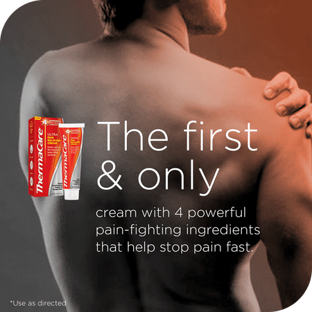 ThermaCare Ultra Pain Relieving Cream, Quick Absorbing Formula, Fast Pain Relief, Arthritis & Joint Pain, Back & Body Aches, Sprains & Strains, Sore Muscles 4oz