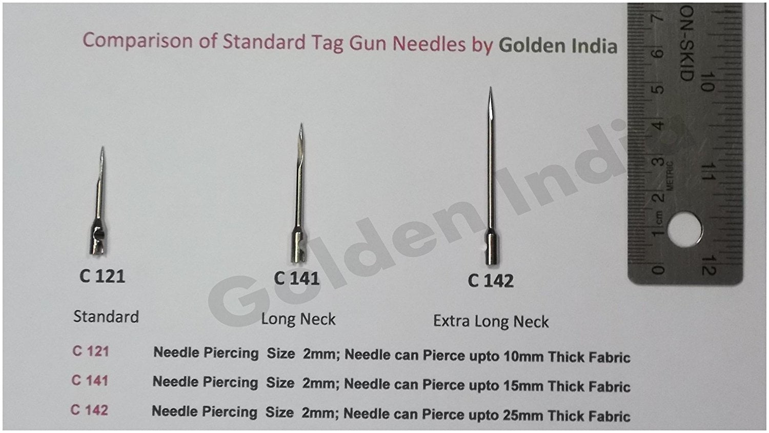 Arrow Price Tag Gun Extra Needle 1000 3/" WHITE Barbs Clothing Tagging Attacher