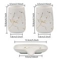 thumbnail image 3 of Juego de 4 Accesorios de baño de cerámica, diseño de mármol Dorado y Blanco, dispensador de jabón, Vaso para Cepillo de Dientes, jabonera, Adecuado para tocador de baño, Regalo para el hogar, 3 of 7