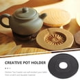 Pot Mat BESTYASH Black Decorative Pot Mat Insulated Mug Cushion for Kitchen and ...