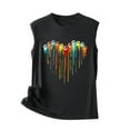 thumbnail image 4 of Tank Top for Women Cute Graphic Print Loose Fit Summer Flowy Sleeveless Shirts Colorful Fashion Casual Lightweight Vests Black M, 4 of 6