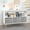 White+Gray, variant on Bookcase with Collapsible Fabric Drawers, Modern Storage Cabinet Organizer with 3 Drawers for Books and Toys, White and Purple