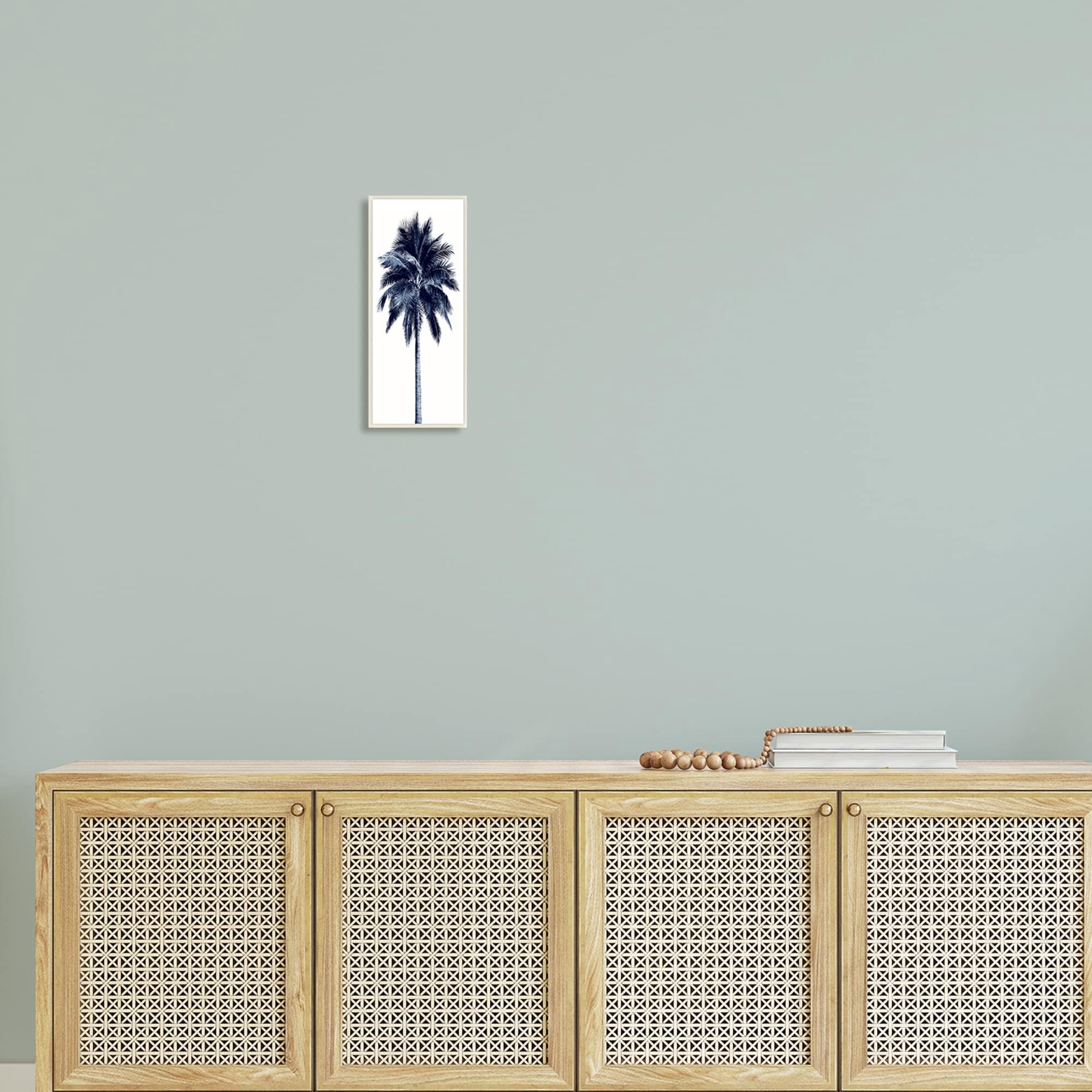 Stupell Industries Modern Palm Tree Plant Leaves Cropped Photography Wood Wall Art, 7 x 17, Design by Devon Davis