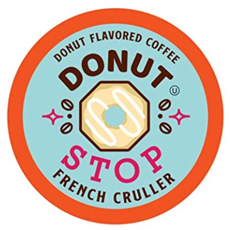 Donut Stop Flavored Coffee Pods, Compatible With 2.0 K-Cup Brewers, French Cruller Donut Flavor, 40 Count