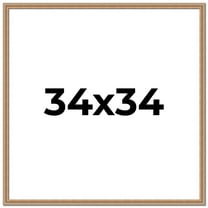 34x34 Frame Brown 60's Wooden Cabinet Solid Wood Picture Frame | 1 Inch Moulding Width | Complete