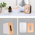 thumbnail image 3 of Caja de pañuelos Vertical, caja de papel Simple nórdica, tapa de madera para el hogar, caja de servilletas, sala de estar, Pa creativo, 3 of 5