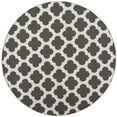 thumbnail image 4 of SAFAVIEH Montauk Proinsias Geometric Cotton Area Rug, Dark Grey/Ivory, 6' x 6' Round, 4 of 10