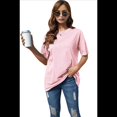 thumbnail image 2 of Camiseta Básica de Corta con Cuello en V, Rosa, XXL, 2 of 5