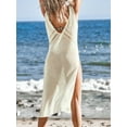 thumbnail image 2 of Cupshe Women's Solid Hollow Out Sleeveless V Neck Cover up, 2 of 5