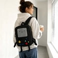thumbnail image 6 of Adventure Cartoon Time Backpack Cute Travel Backpack with Embroidered Front and Dual Zippers with embroidered front, BeeMore Cartoon Robot Travel Laptop, Reinforced Adjustable Straps, 6 of 7