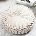 thumbnail image 5 of Round Throw Pillow Home Decoration Pleated Round Pillow Cushion for Couch Chair Bed Car 38 * 10CM Grey, 5 of 9