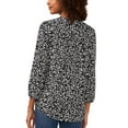thumbnail image 2 of Two by Vince Camuto Ladies' V-Neck Long Sleeve Top (Black-White, XS) 1506935, 2 of 2