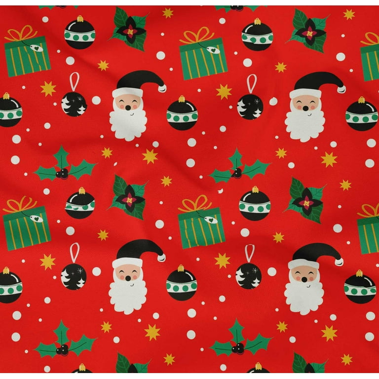 christmas dress material oneOone Cotton Poplin Twill Red Fabric Merry Christmas Dress Material Fabric Print Fabric By The Yard 56 Inch Wide - A0