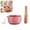 Pink-3pc set, variant on 2 in 1 Ceramic Herb Stripper and Garlic Grater Bowl, Handmade Cat Shape Pottery Herb Stripper & Ginger Grater Dish for Garlic, Herbs, Nuts, Chocolate