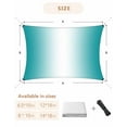 thumbnail image 6 of Sun Shade Sail 6.5x10Ft Teal and White Gradient Uv Block Sunshade Canopy Outdoor Shade Cover Rectangle Shade Cloth For Patio Garden Yard Deck Pergola, 6 of 6