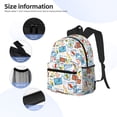 thumbnail image 5 of Haiem Summer Stamp Lightweight Backpack for School, Classic Basic Water Resistant Casual Daypack for Travel with Bottle Side Pockets, 5 of 8