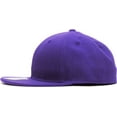 thumbnail image 3 of Solid Flat Brim Bill Fitted Baseball Cap, 3 of 6