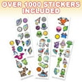 thumbnail image 7 of ArtCreativity Alien Stickers for Kids, 100 Sticker Sheets, Assorted Colors, Fun Alien Character Group Designs, Coated Paper Adhesive Craft pack, 7 of 7