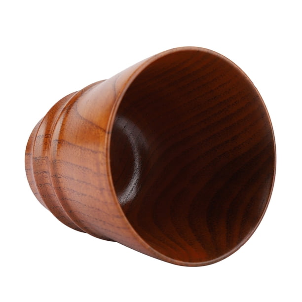 Taza de madera, taza de madera saludable, elegante café, leche, agua, vasos para beber, taza de cerveza de madera multifuncional, suministro de barra, taza de café de madera(marrón) Ecomeon no