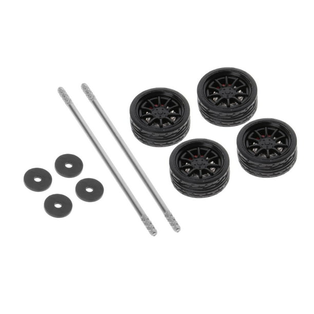 4 Unids / set 1:64 Modelo de Neumático Modificado Diecasts Rueda de Aleación de Neumáticos de Goma Vehículos de Juguete Modelo Accesorios de Coc - G5