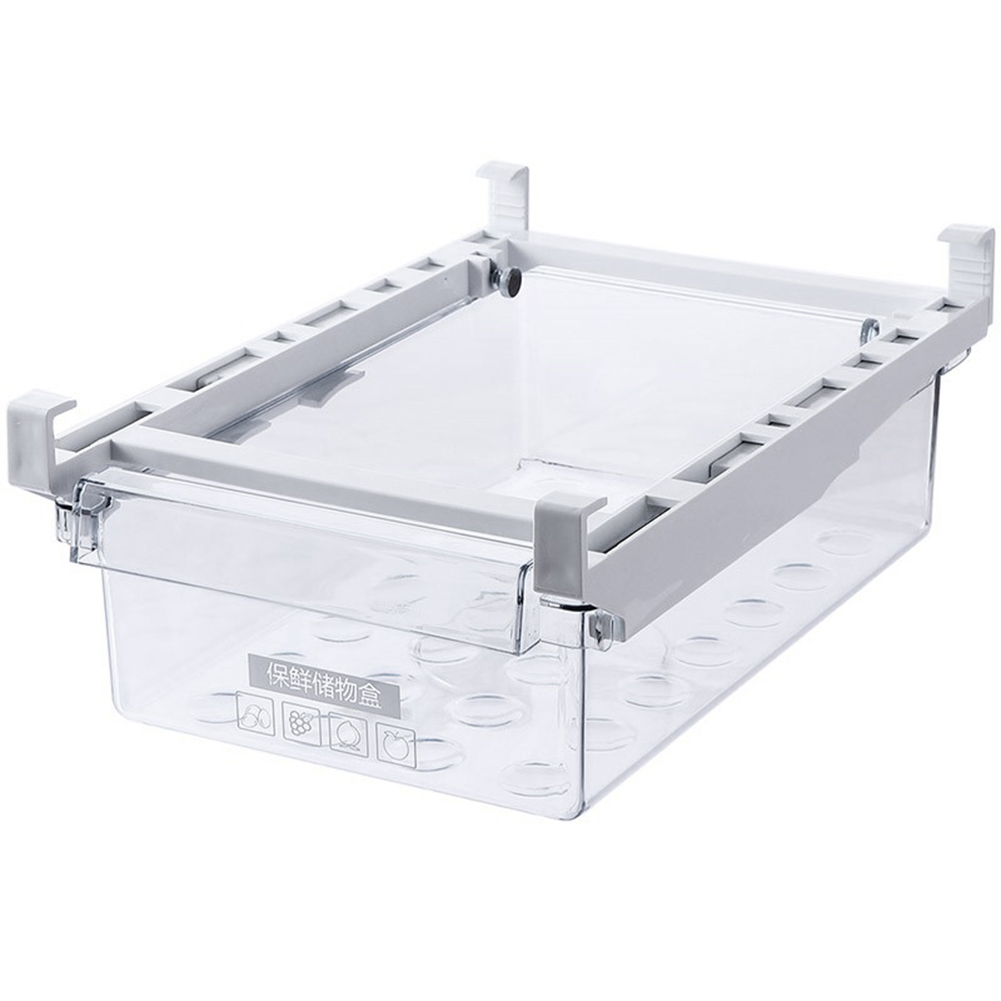 Household Refrigerator Freezer Storage Box Pull-out Food Organizer Drawer Rack