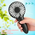 thumbnail image 3 of Mini ventilador de mano, sistema de refrigeración, suministros para el hogar y la oficina, 3 velocidades, escritorio, eléctrico, portátil, negro, 3 of 12