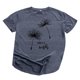 thumbnail image 1 of Gibobby Casual Playera de Manga Corta para Mujer Top manga corta algodón con estampado diente león suelto informal para mujer(Gris,G), 1 of 3