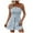 Blue1, variant on TTUHYWXI Women's Strapless Printed Short Rompers Beachwear One Piece jumpsuit (Blue1, S)