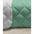 thumbnail image 3 of Floral Down Alternative Comforter, Big and Small Abstract Flower Motifs Dots Circular Repeating Nature Pattern, Microfiber Quilt for All Season, 5 Sizes, Pink Teal White, by Ambesonne, 3 of 3
