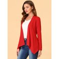 thumbnail image 3 of INSPIRE CHIC Cardigan Léger pour Femmes d'Halloween à Manches Longues, Ouvert à l'Avant, Ourlet Asymétrique, Très Grand, Rouge, 3 of 5