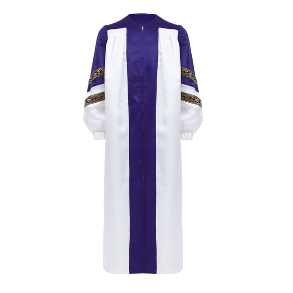 TTAO Baptism Church Gown for Boys Praise Dance Dresses Choir Robe Tunic Dancewear Graduation Clothing Purple 16