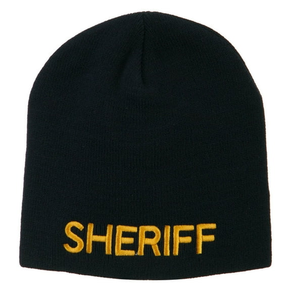 Sheriff Military Embroidered Beanie - Navy OSFM